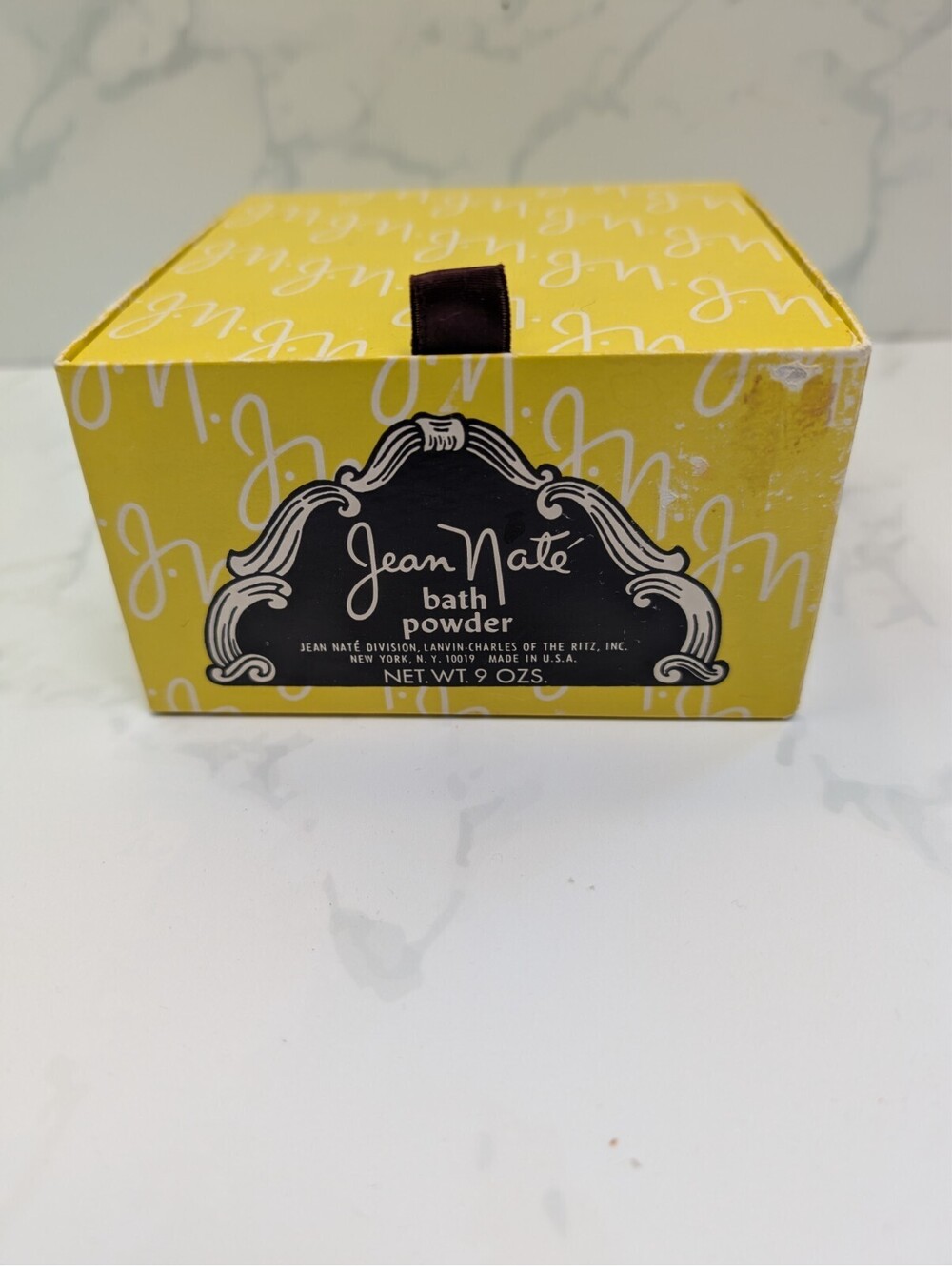 Vintage Jean Nate Bath Powder 9 Oz Box With Puff Lanvin Charles of the Ritz